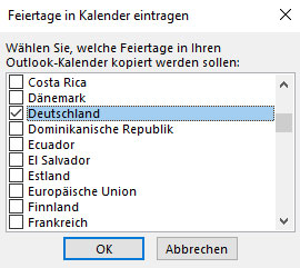 Land auswählen