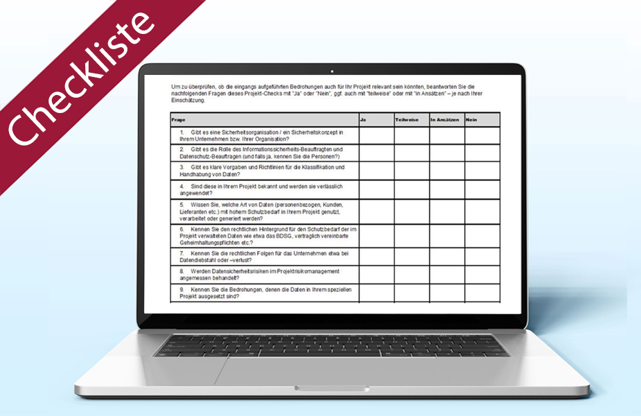 Informationssicherheit | Checkliste Excel
