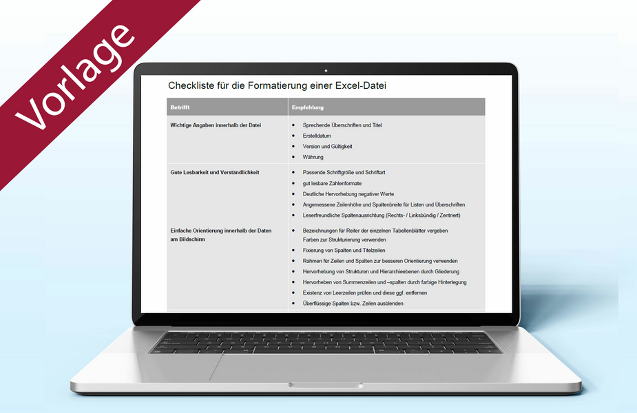 Microsoft Excel – schnelle Formatierung für umfangreiche Daten