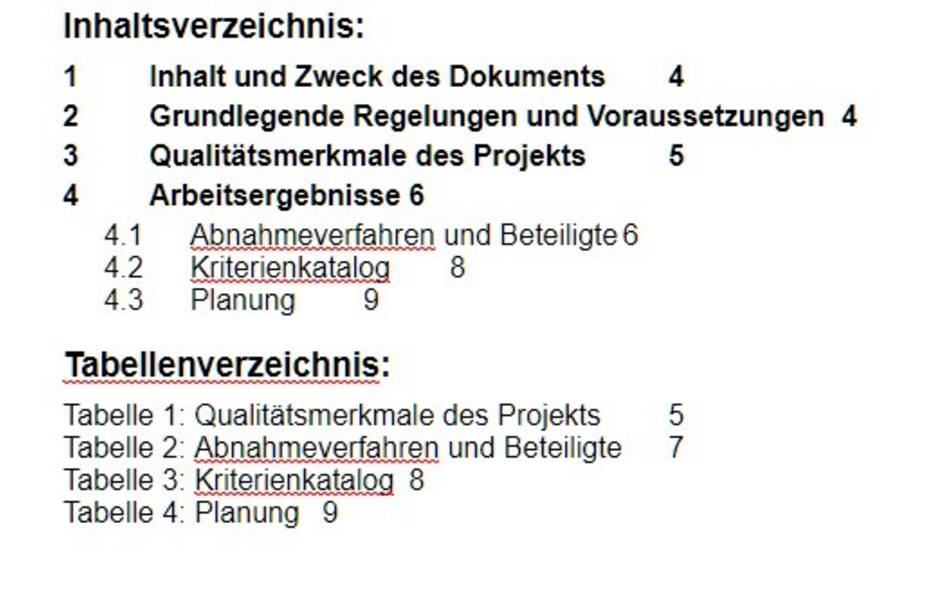 Vorlage Prüfplan Inhalte