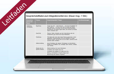 Gesprächsleitfaden zum Onboarding neuer Teammitglieder | Vorlage Word